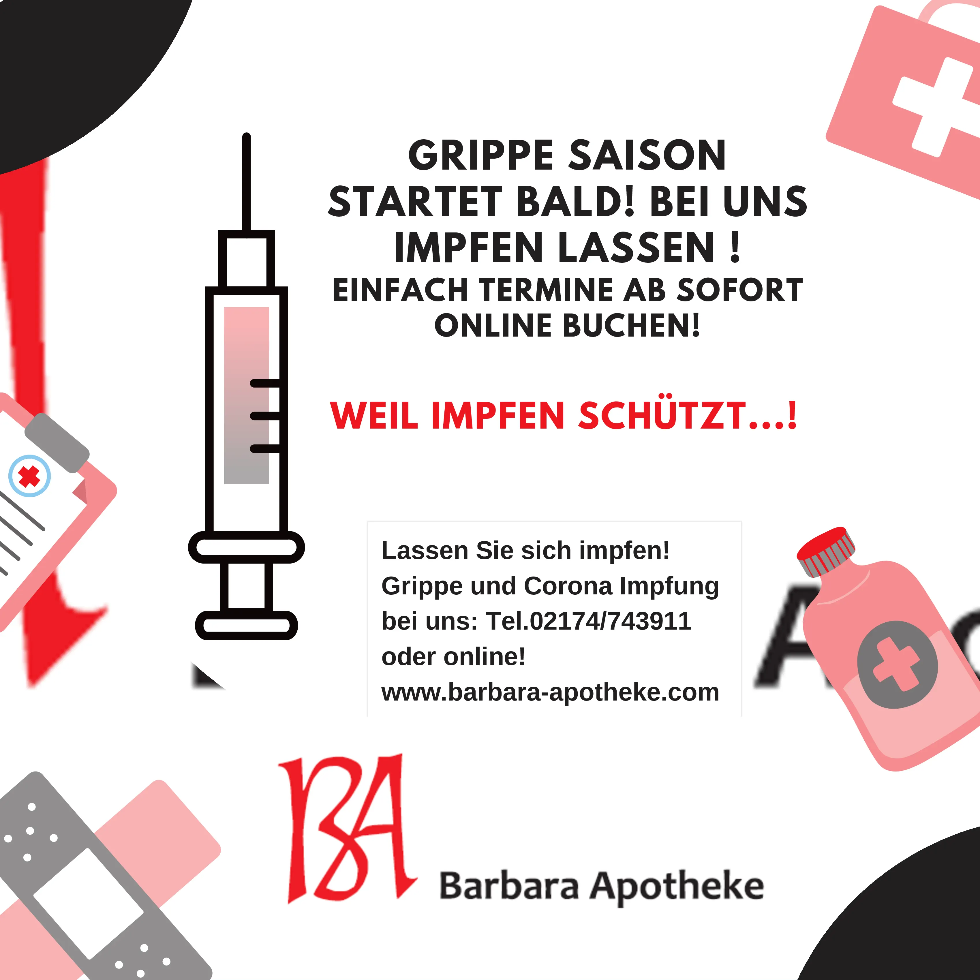 Grippeimpfungen in der Barbara-Apotheke ab Oktober